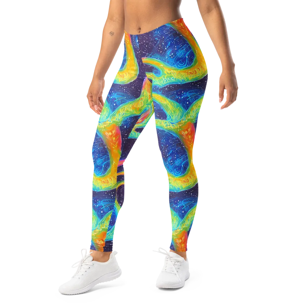 Oceanic Voltage on Leggings — Left Front