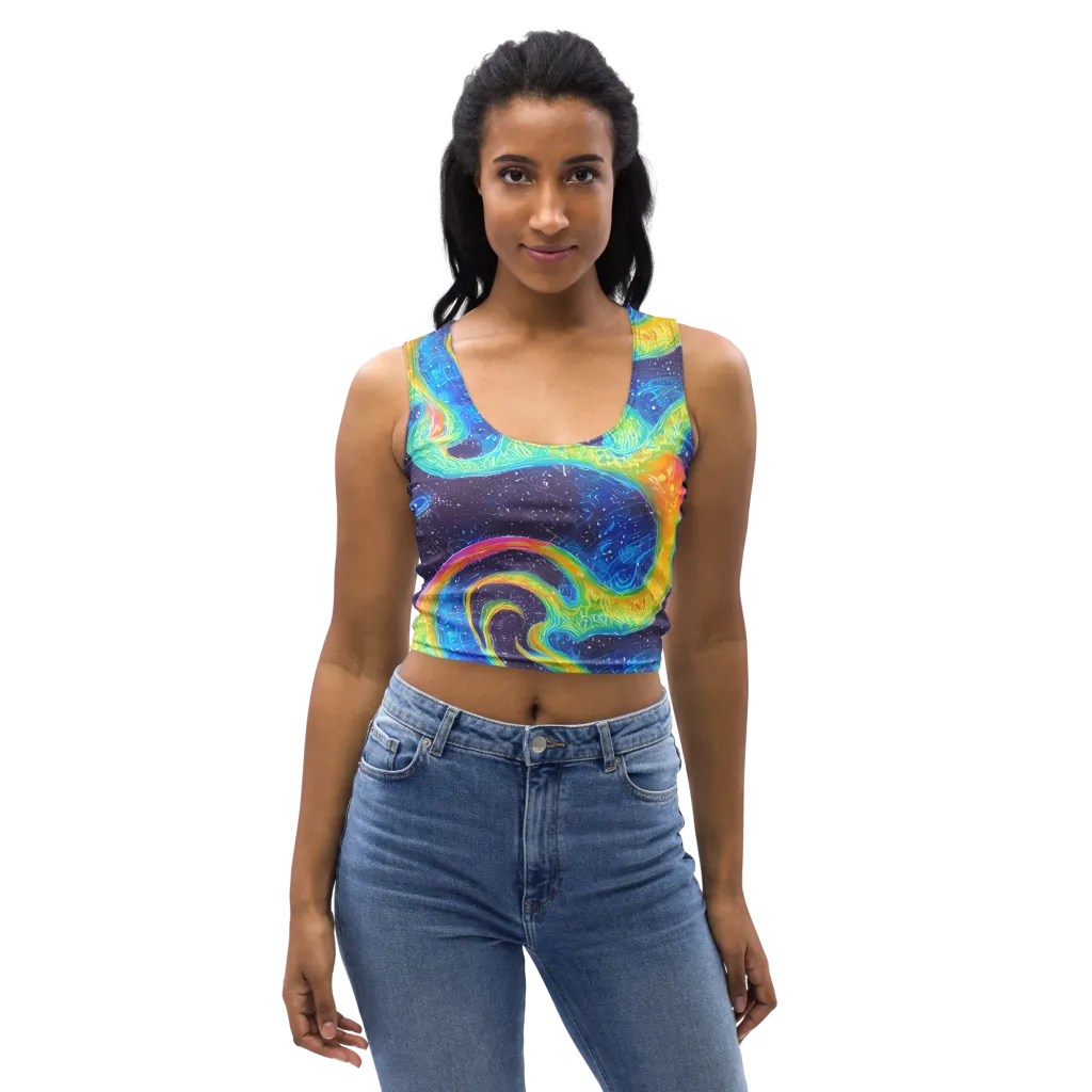 Oceanic Voltage on Crop Top — Front
