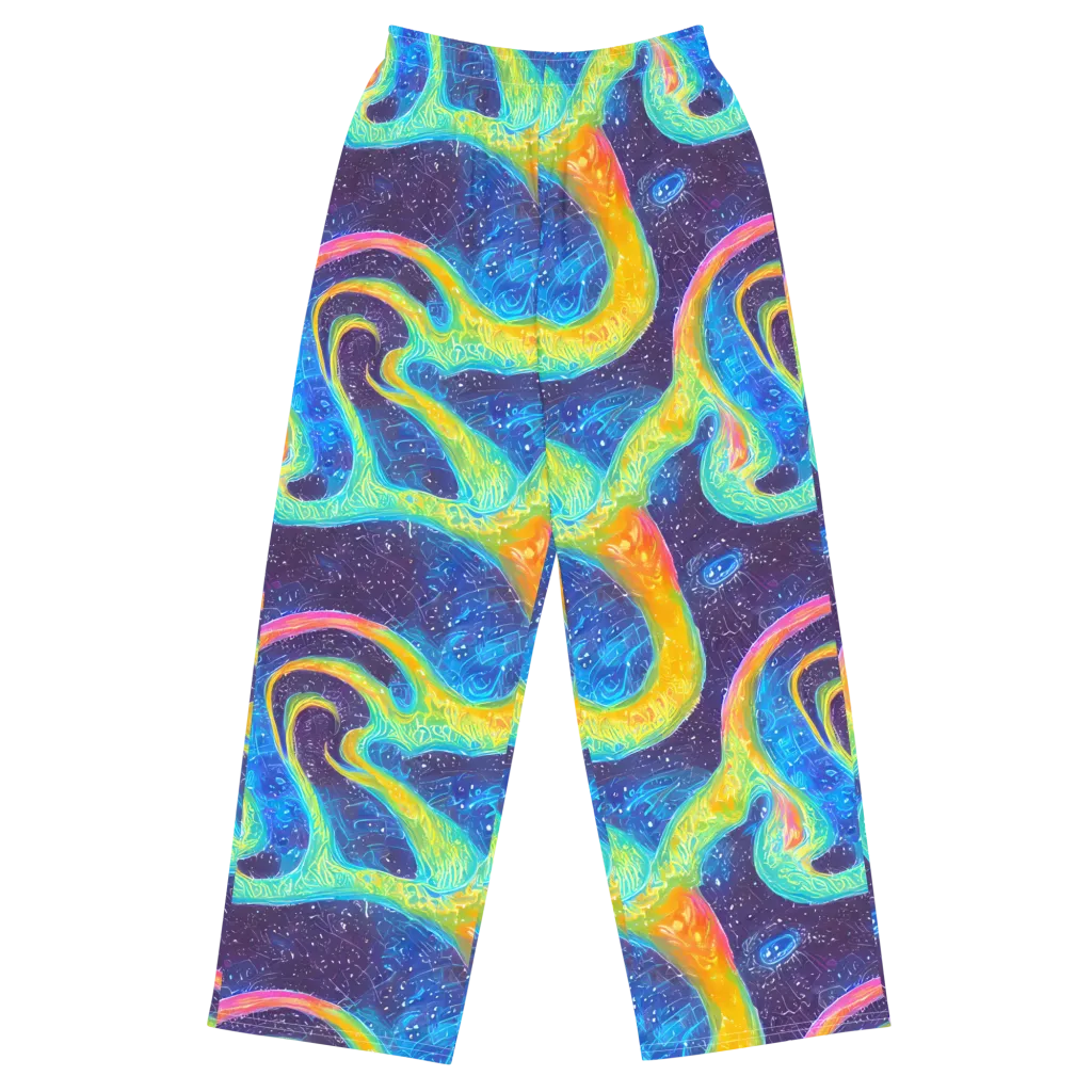 Oceanic Voltage on Wide-Leg Pants — Front