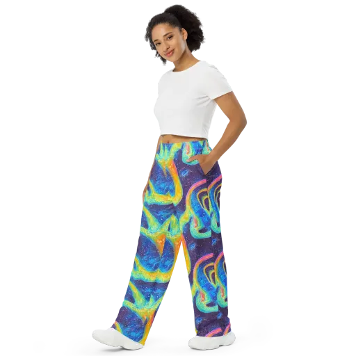 Oceanic Voltage on a Wide-Leg Pants