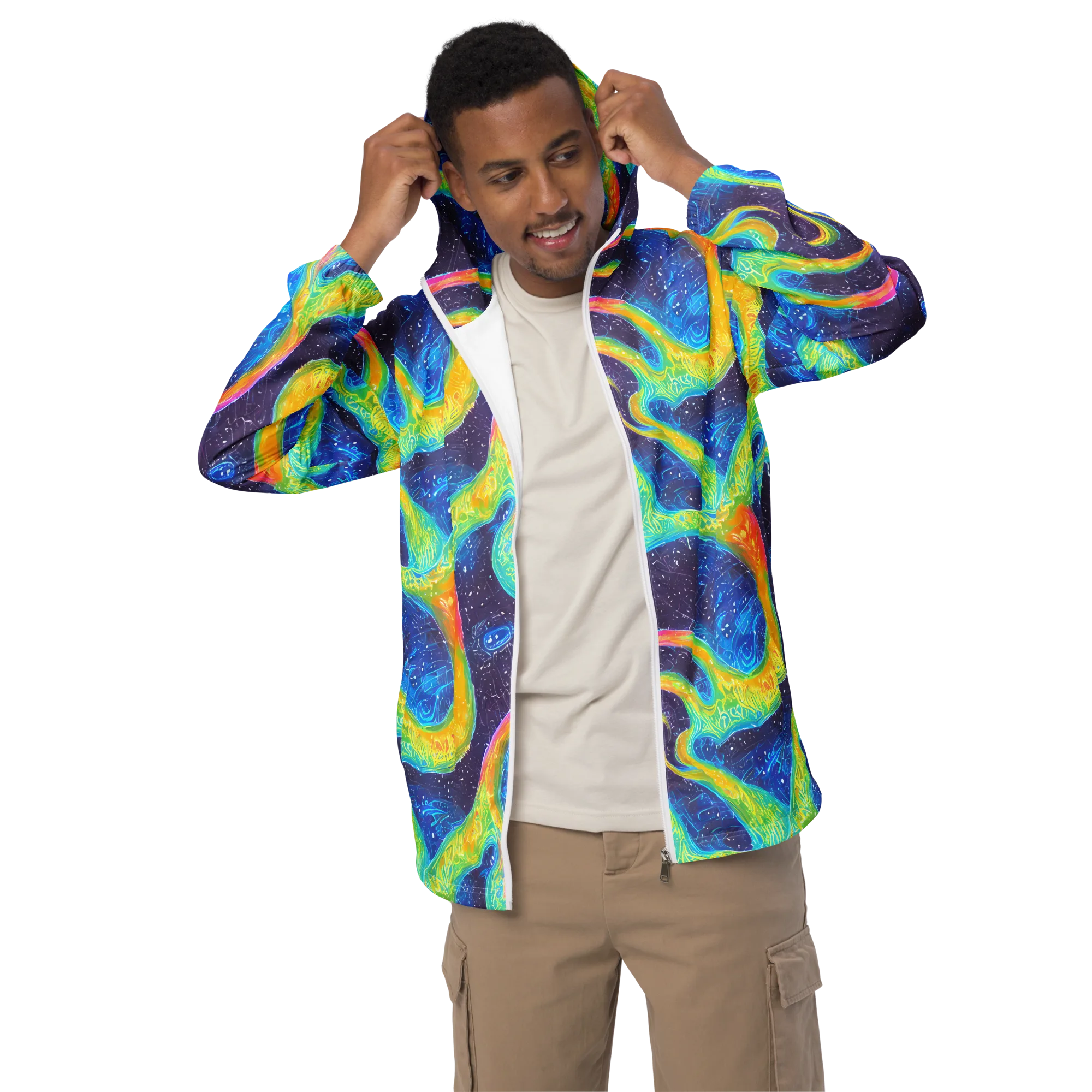 Oceanic Voltage on Men's Windbreaker — Front