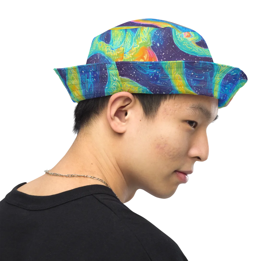 Oceanic Voltage on Reversible Bucket Hat — Right Outside