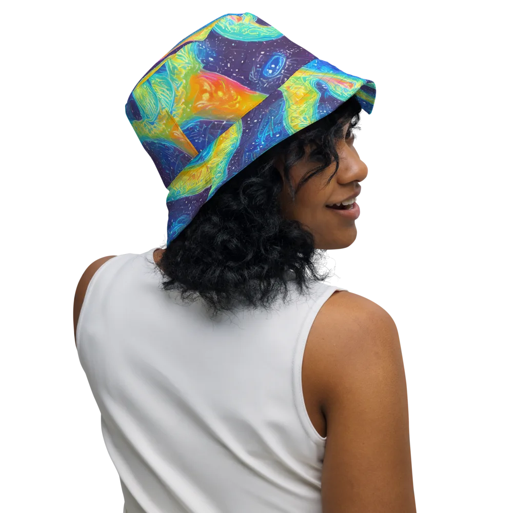 Oceanic Voltage on Reversible Bucket Hat — Right Outside