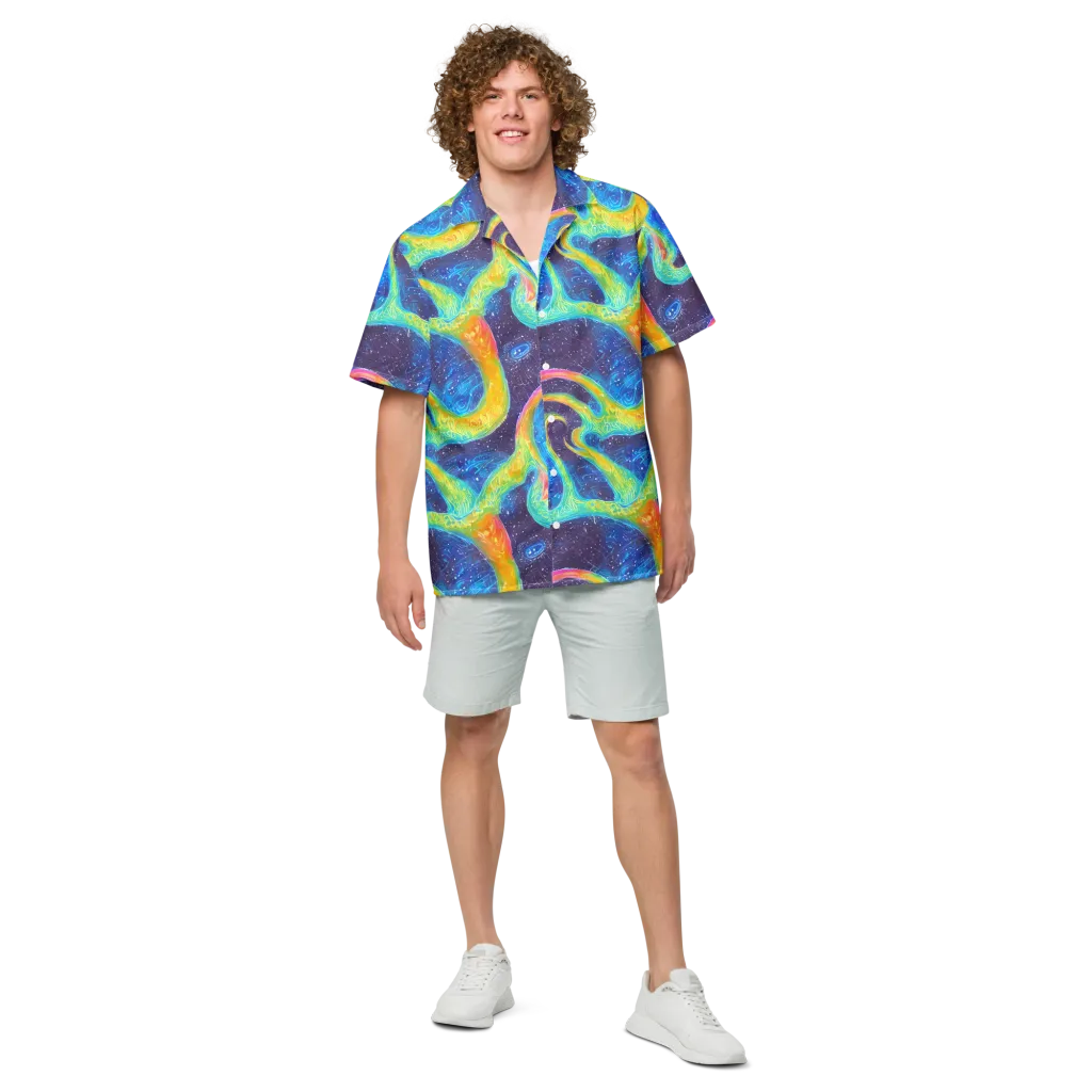 Oceanic Voltage on Button Shirt — Front