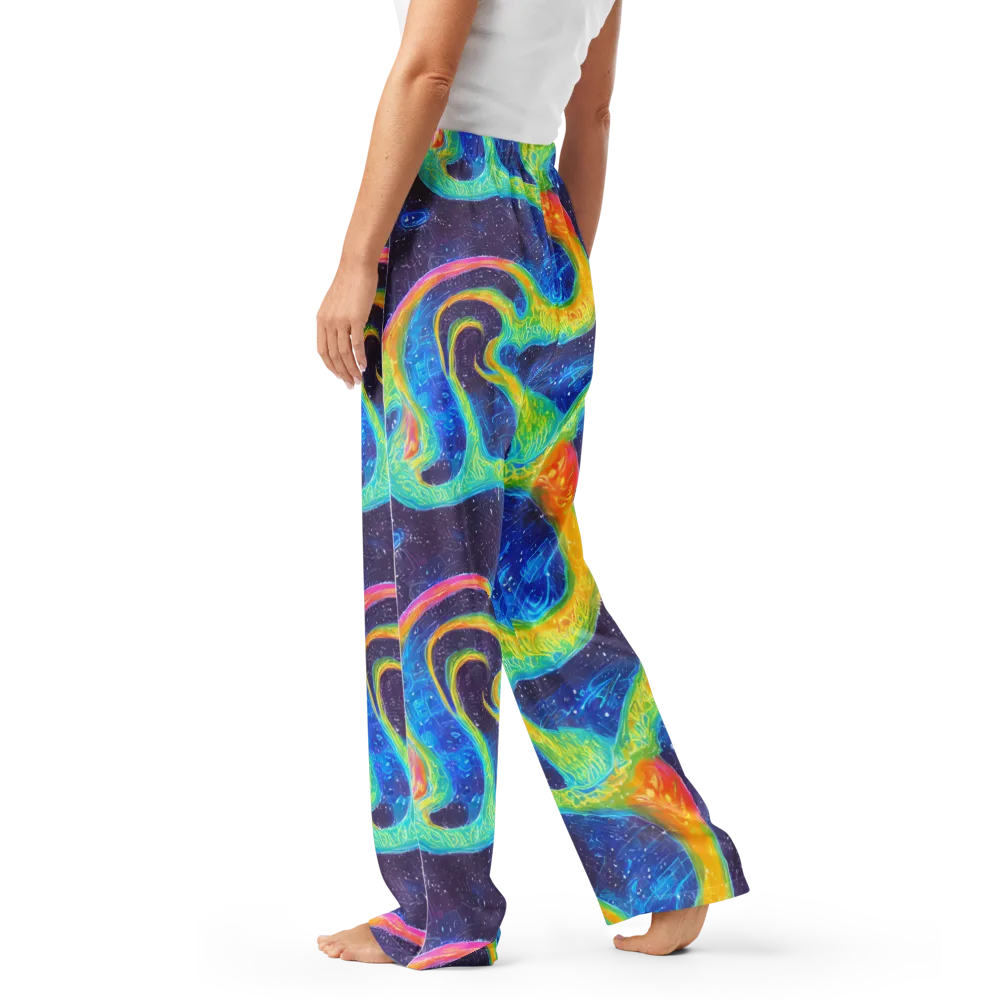 Oceanic Voltage on Women's Pajama Pants — Left