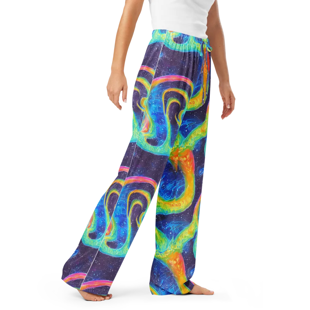 Oceanic Voltage on Women's Pajama Pants — Right Front