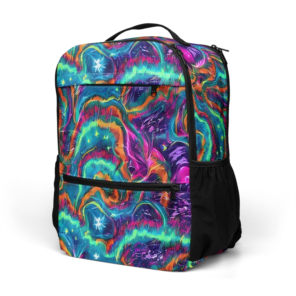 Dreamwave Bloom on Utility Backpack — Left Front