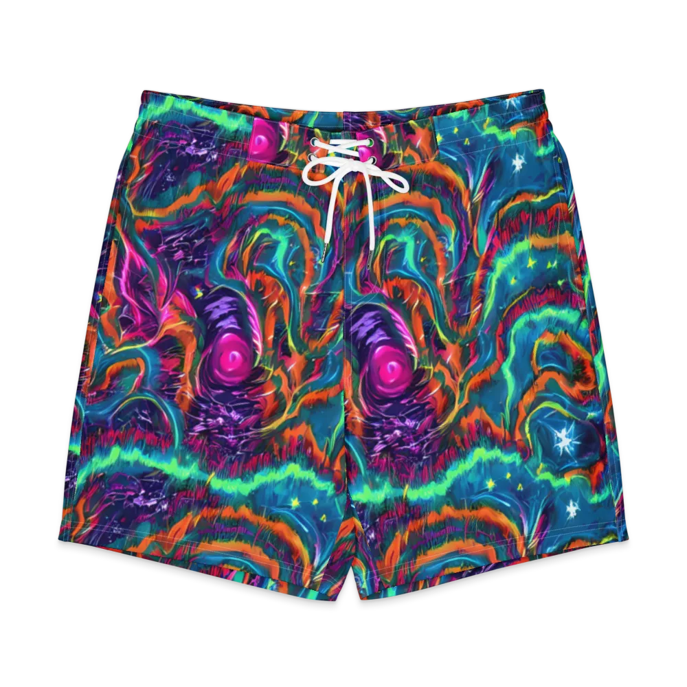 Dreamwave Bloom on Men's Board Shorts — Front