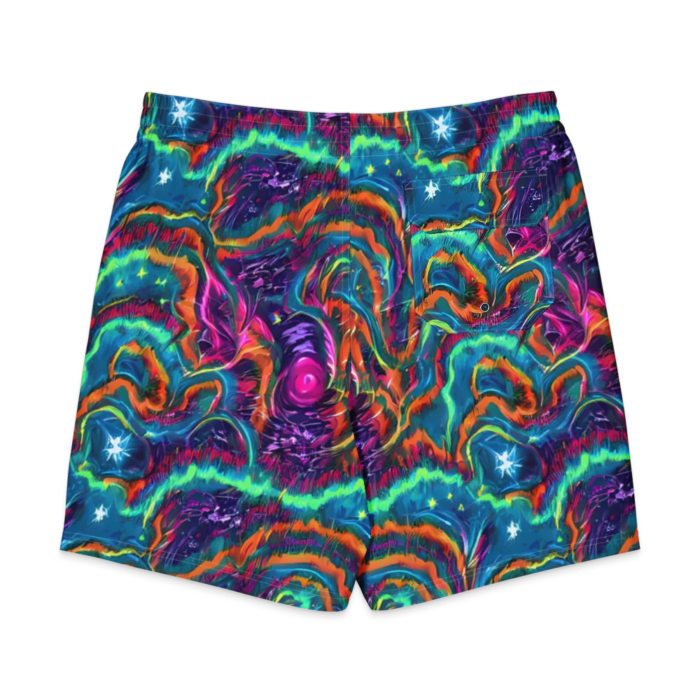 Dreamwave Bloom on Men's Board Shorts — Back