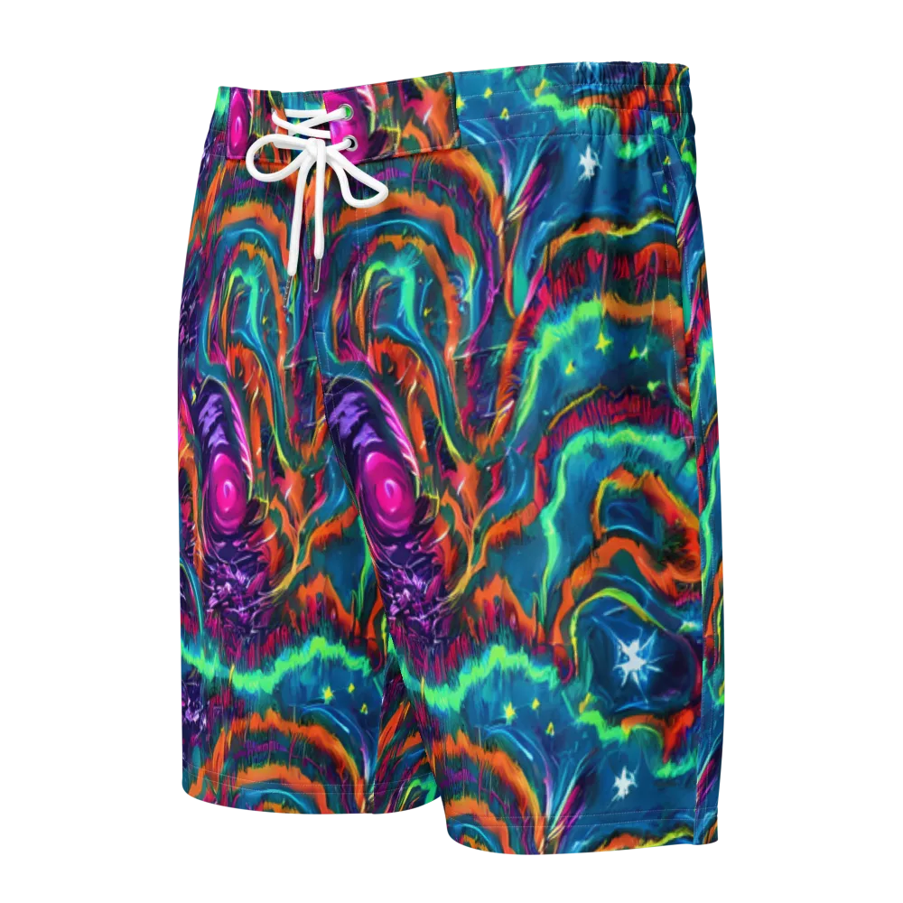 Dreamwave Bloom on Men's Board Shorts — Front
