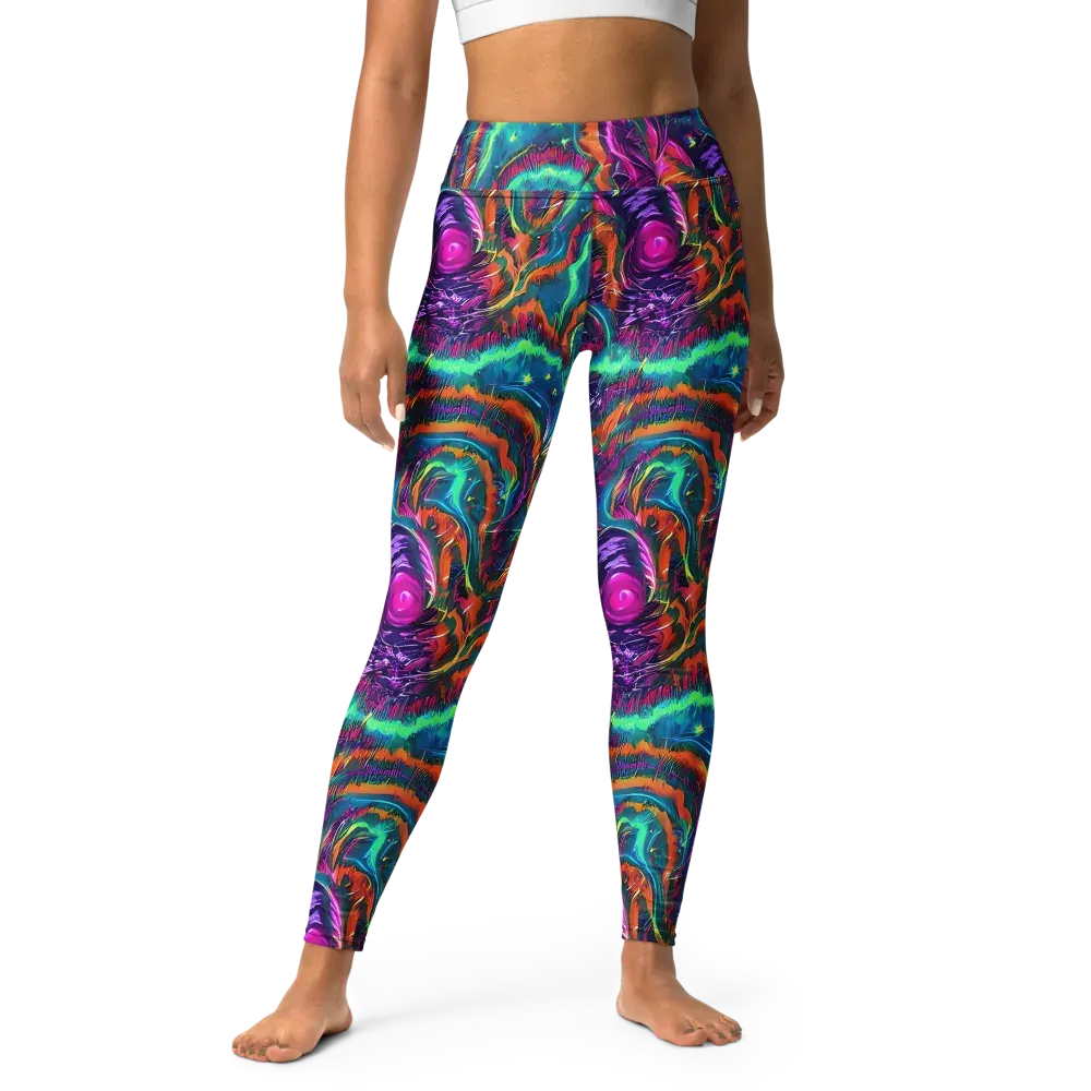 Dreamwave Bloom on Yoga Leggings — Front