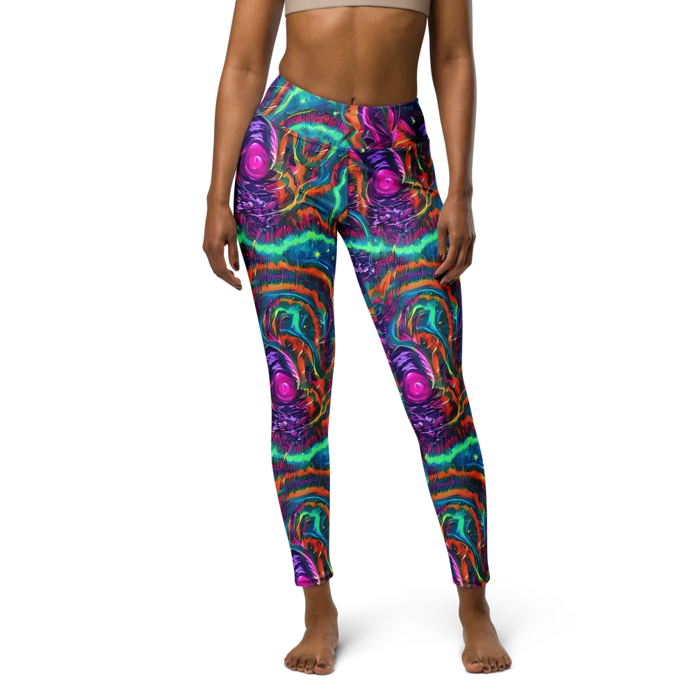 Dreamwave Bloom on Yoga Leggings — Front