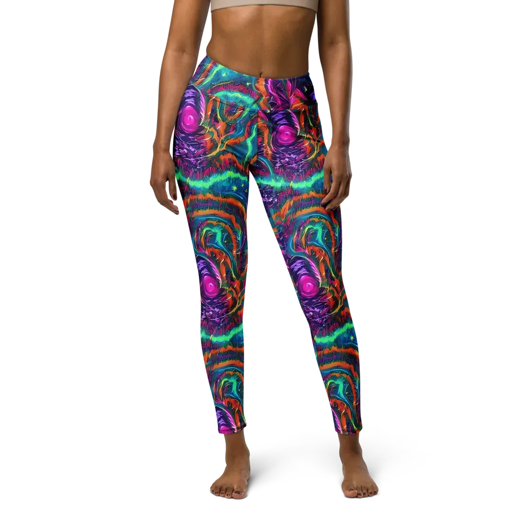 Dreamwave Bloom on Yoga Leggings — Front