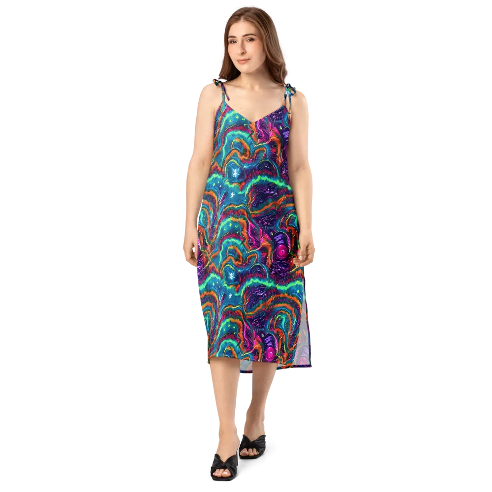 Dreamwave Bloom on Slip Dress — Front