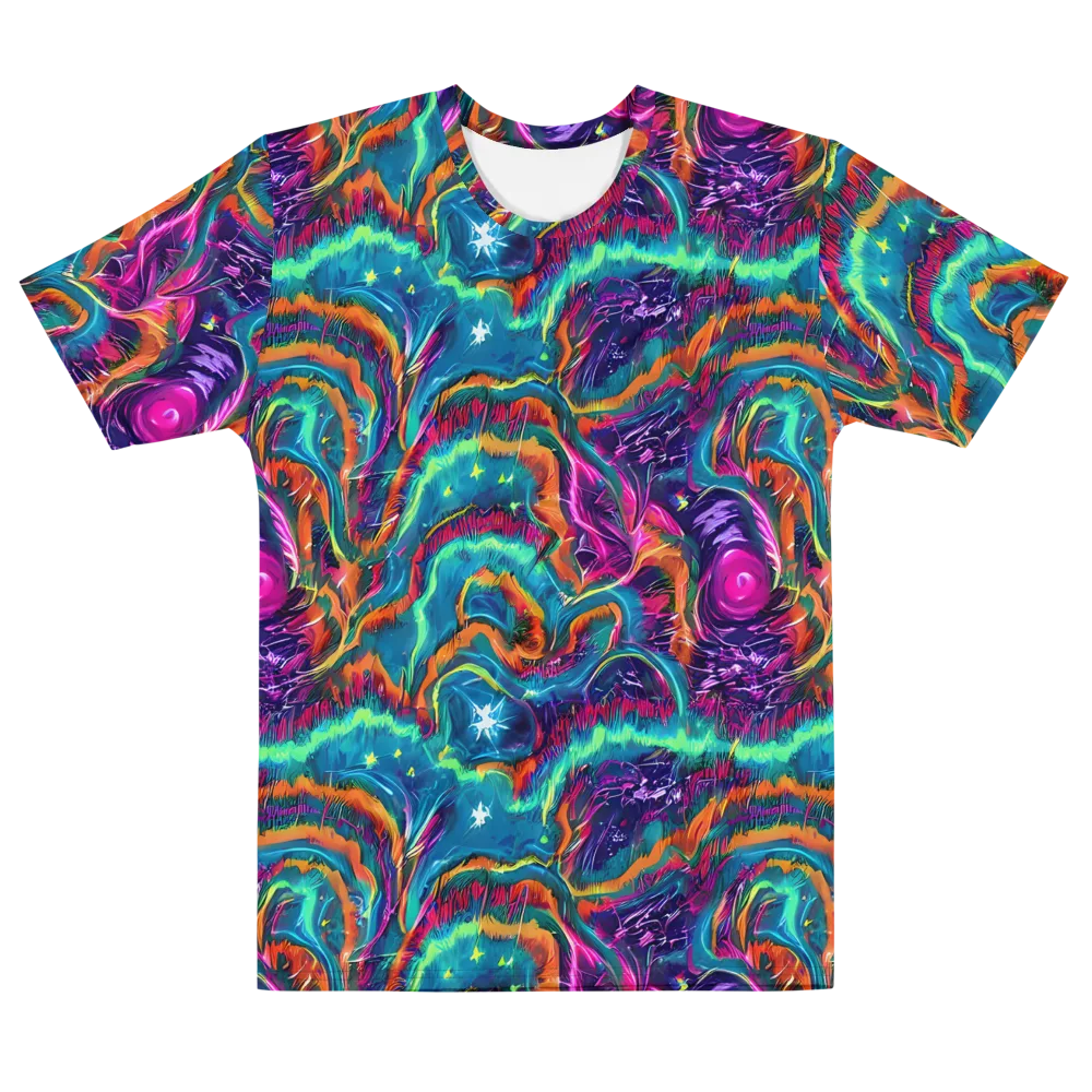 Dreamwave Bloom on Men's Cotton Crew Neck T-Shirt — Front