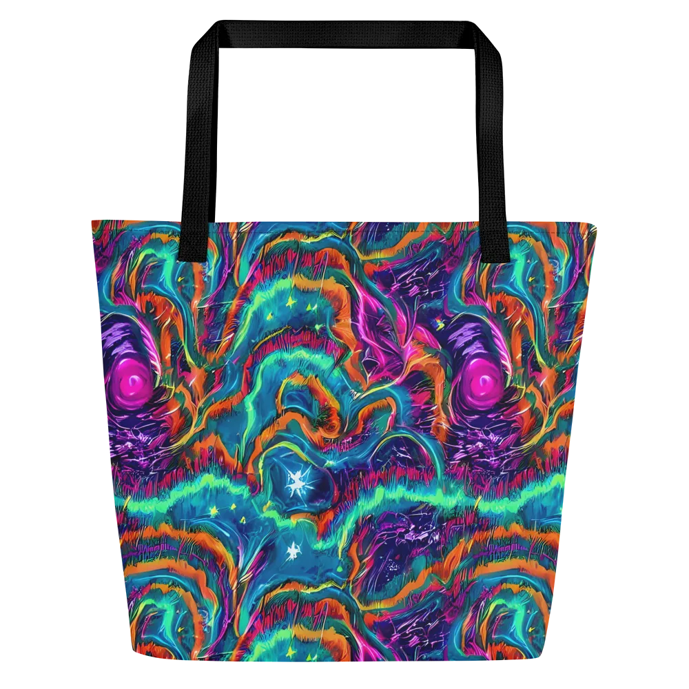 Dreamwave Bloom on Large Tote Bag W/ Pocket — Front