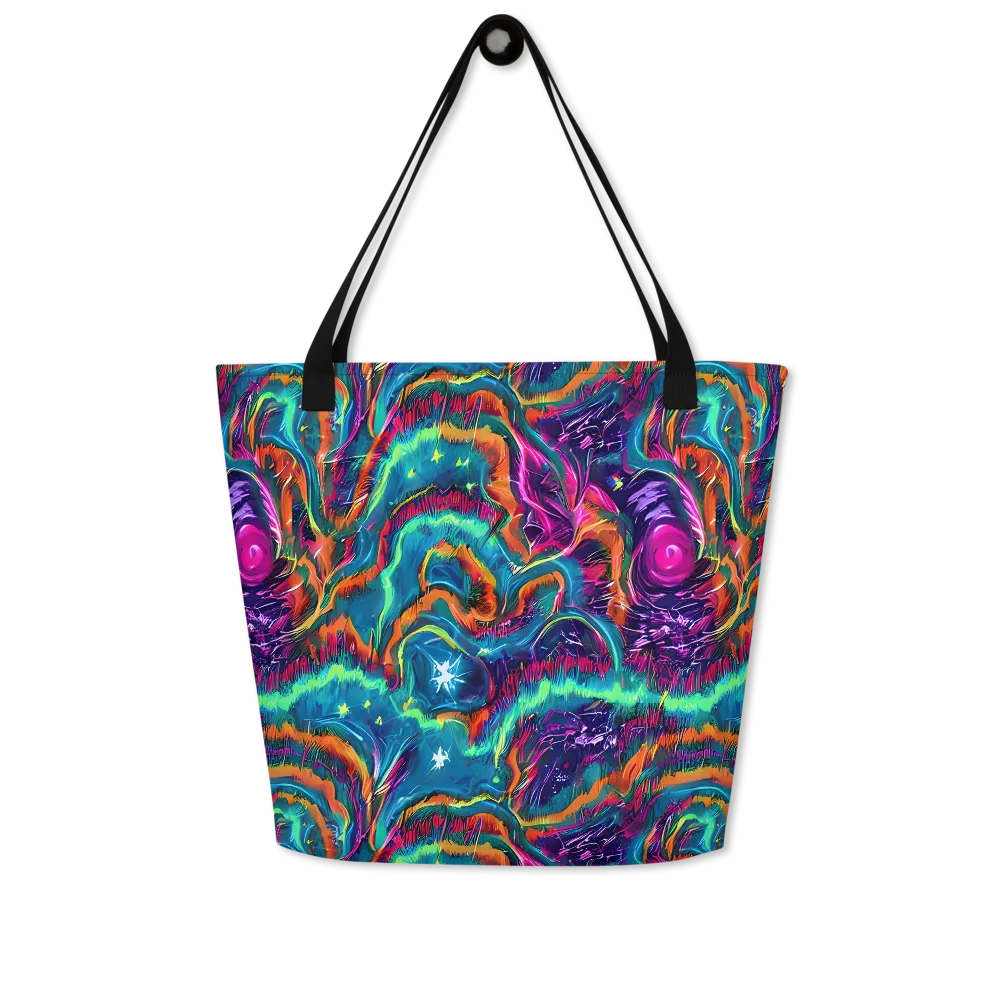 Dreamwave Bloom on Large Tote Bag W/ Pocket — Front