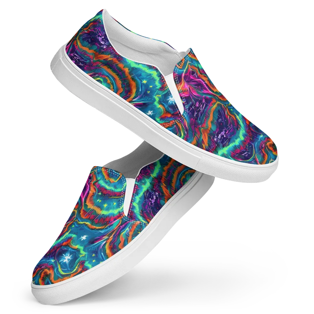 Dreamwave Bloom on Women's Slip-On Canvas Shoes — Front