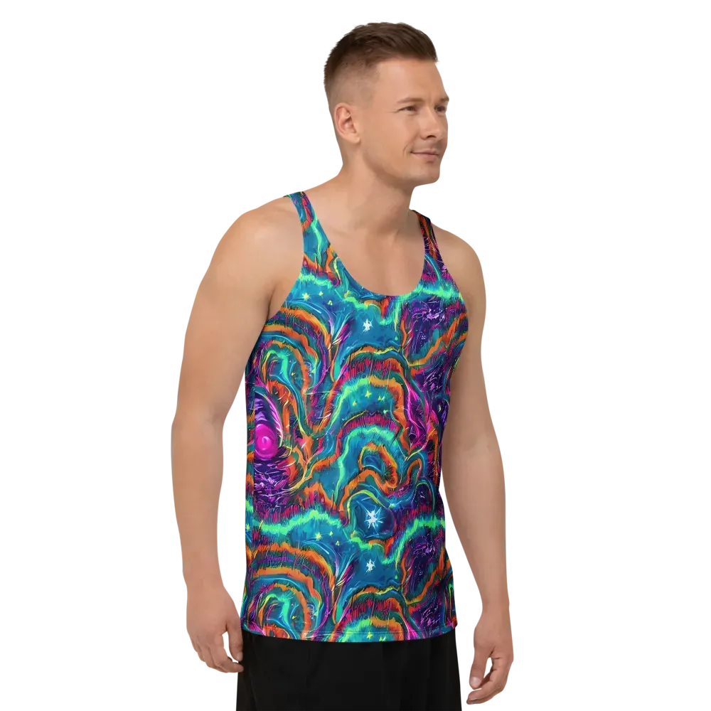 Dreamwave Bloom on Men's Tank Top — Right Front