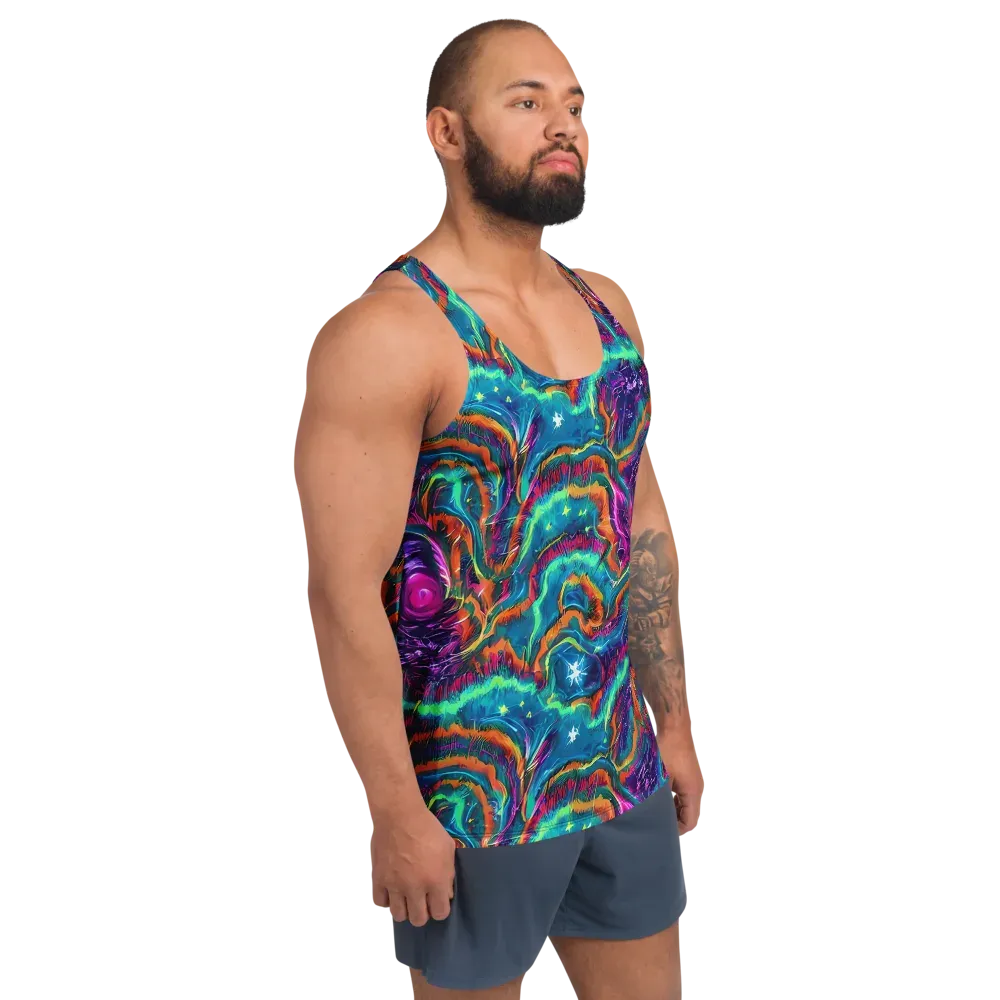 Dreamwave Bloom on Men's Tank Top — Right Front
