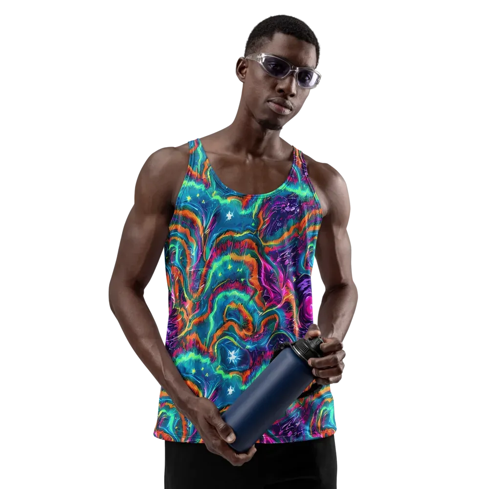 Dreamwave Bloom on Men's Tank Top — Front