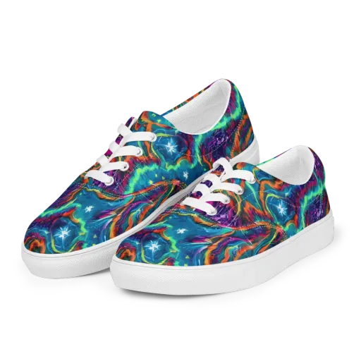 Dreamwave Bloom on a Men's Lace-Up Canvas Shoes