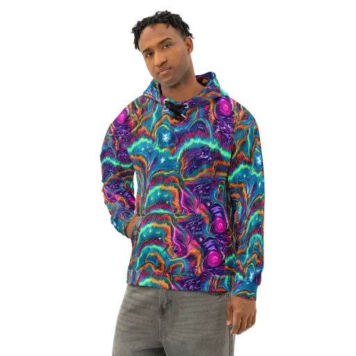 Dreamwave Bloom on a Cotton Hoodie