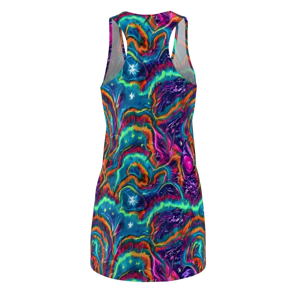Dreamwave Bloom on Racerback Dress — Back
