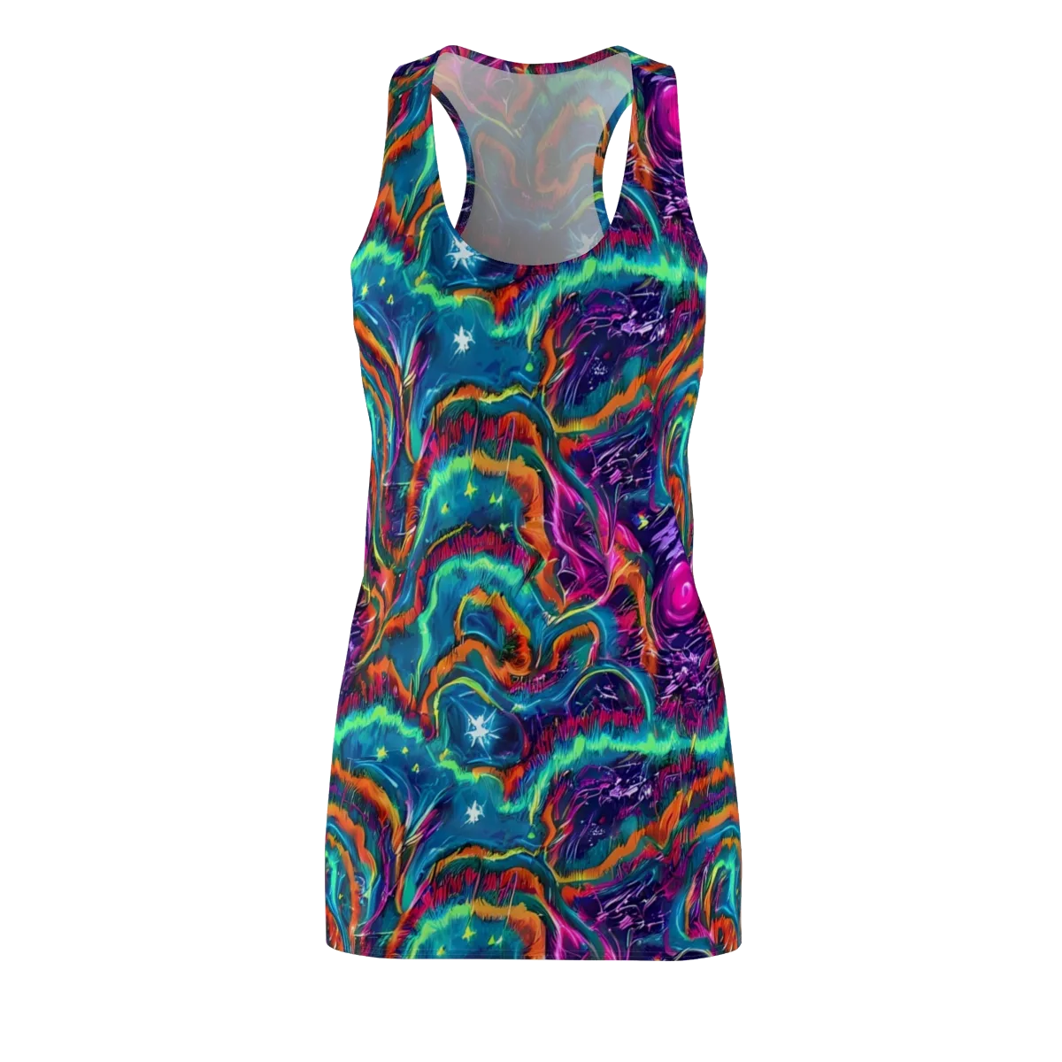 Dreamwave Bloom on Racerback Dress — Front