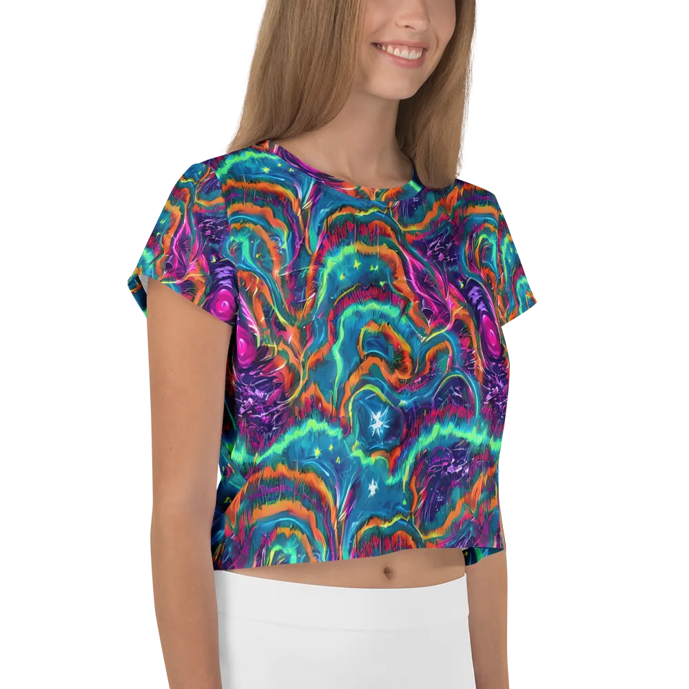 Dreamwave Bloom on Crop Tee — Right