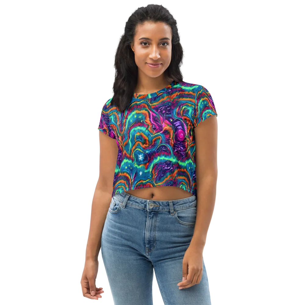 Dreamwave Bloom on Crop Tee — Front