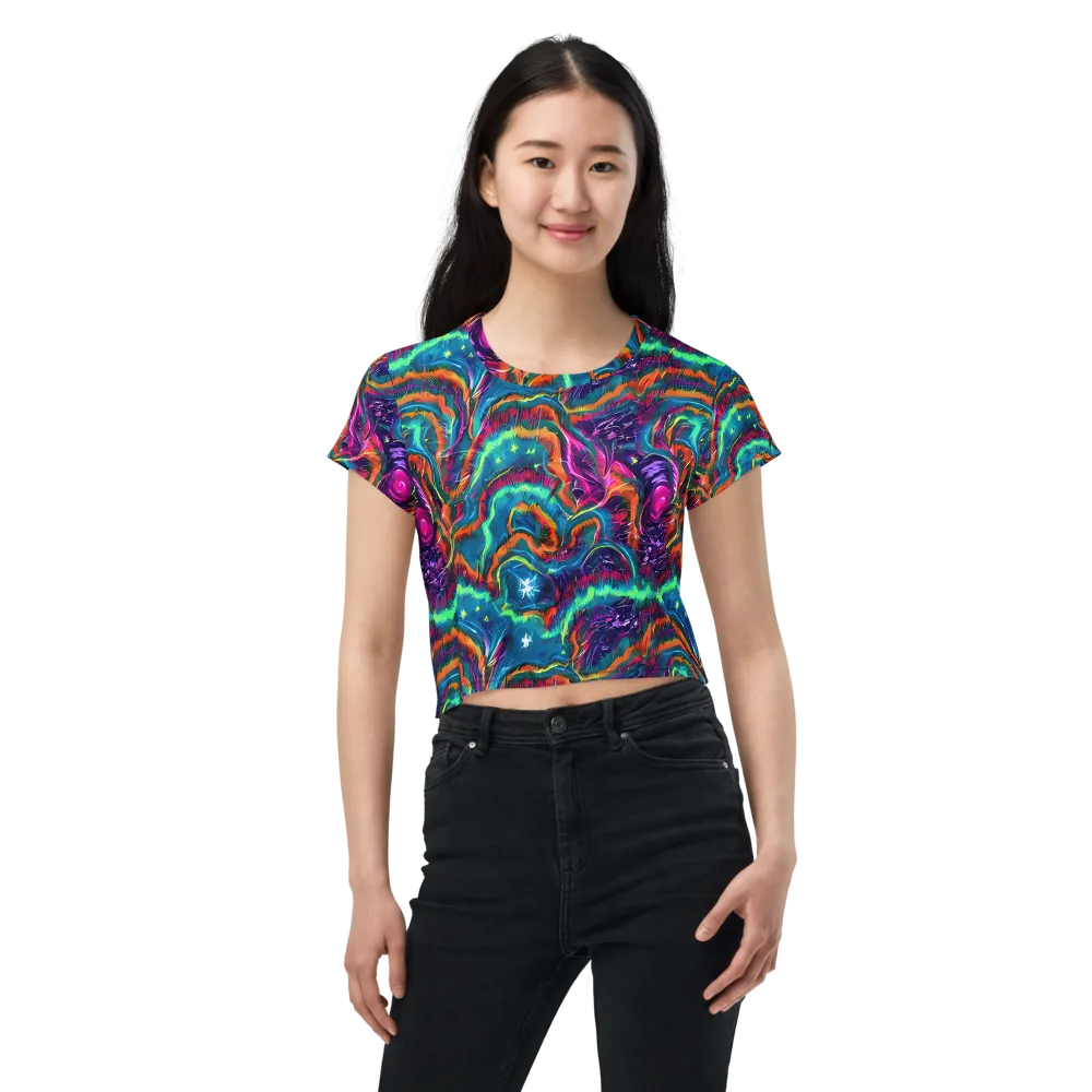 Dreamwave Bloom on Crop Tee — Front