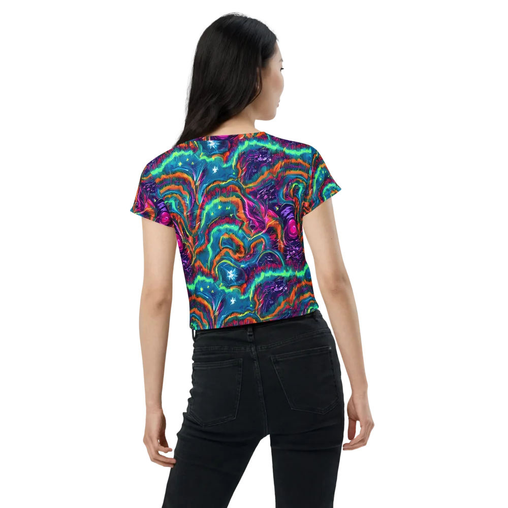 Dreamwave Bloom on Crop Tee — Back