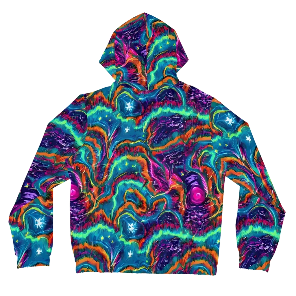 Dreamwave Bloom on Women's Full-Zip Hoodie — Back
