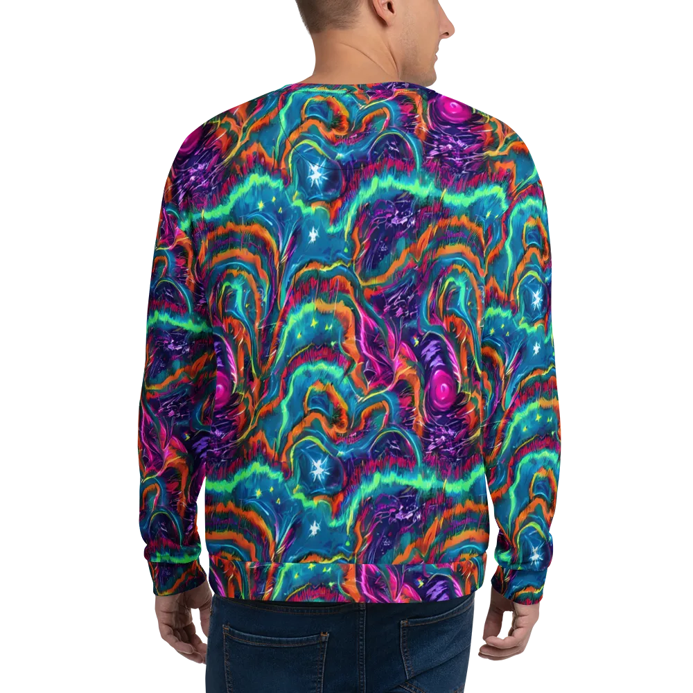 Dreamwave Bloom on Sweatshirt — Back