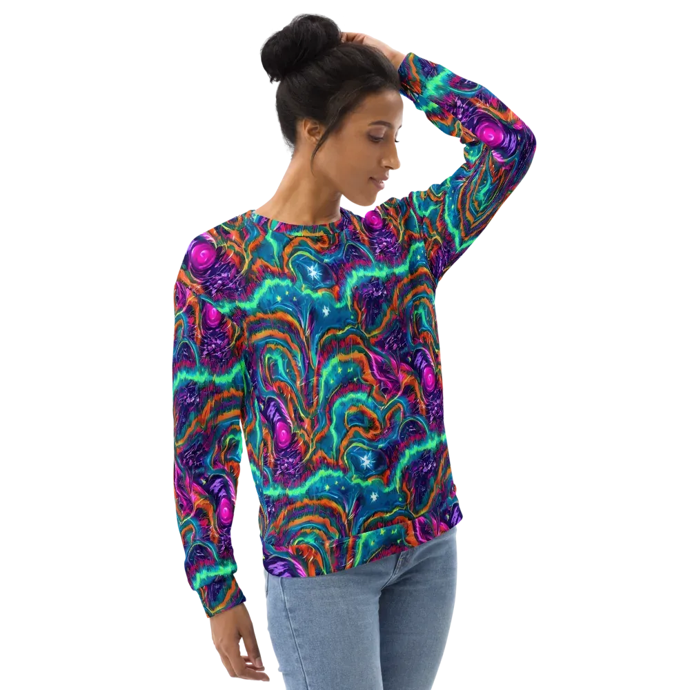 Dreamwave Bloom on Sweatshirt — Right Front