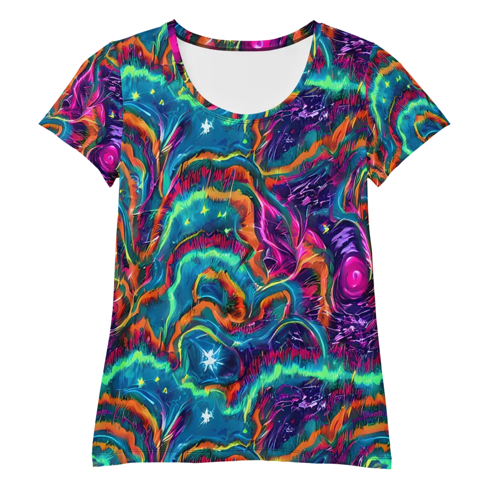 Dreamwave Bloom on Women's Athletic T-Shirt — Front
