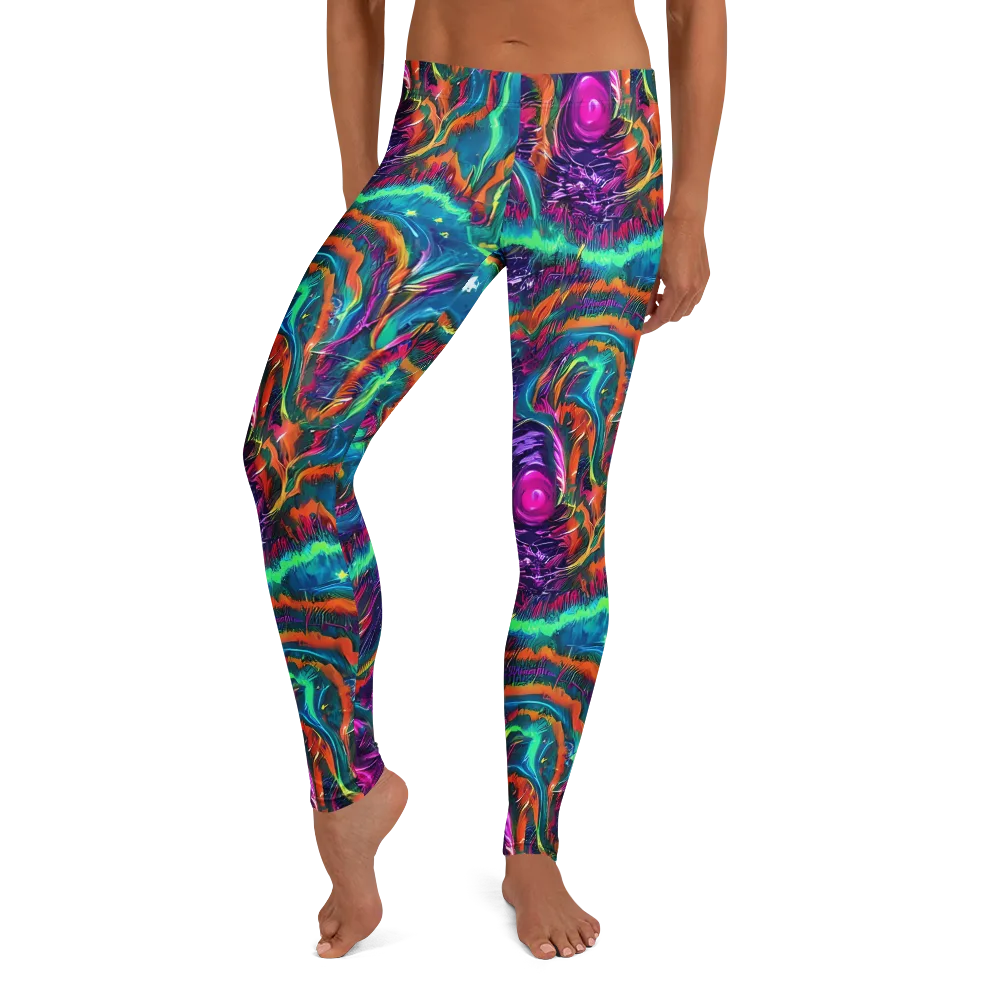 Dreamwave Bloom on Leggings — Front