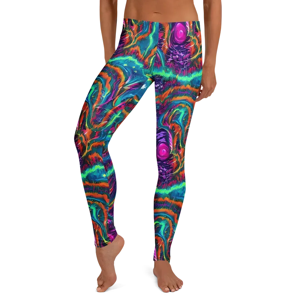 Dreamwave Bloom on Leggings — Front