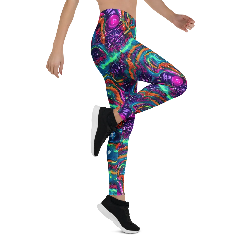 Dreamwave Bloom on Leggings — Right