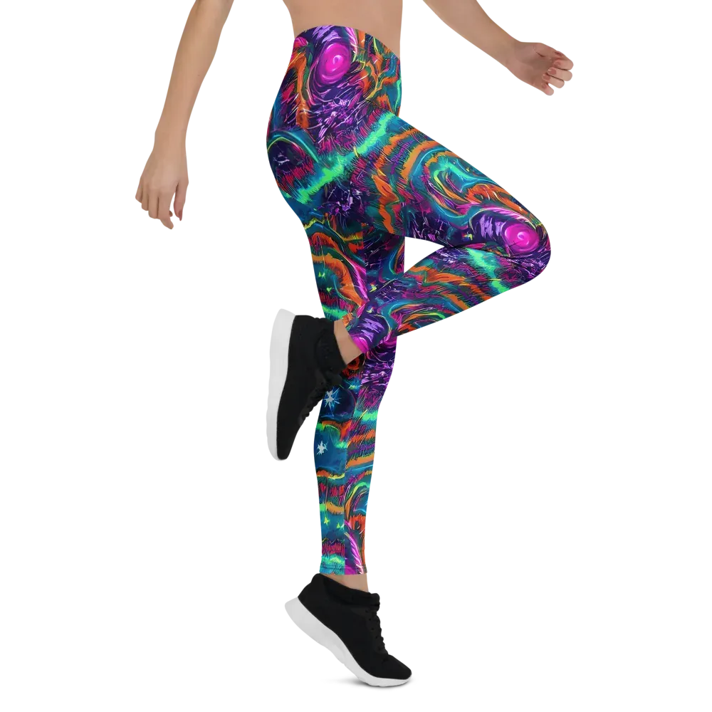 Dreamwave Bloom on Leggings — Right