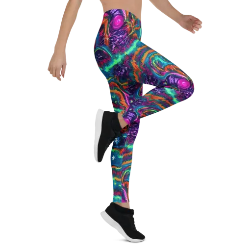 Dreamwave Bloom on a Leggings