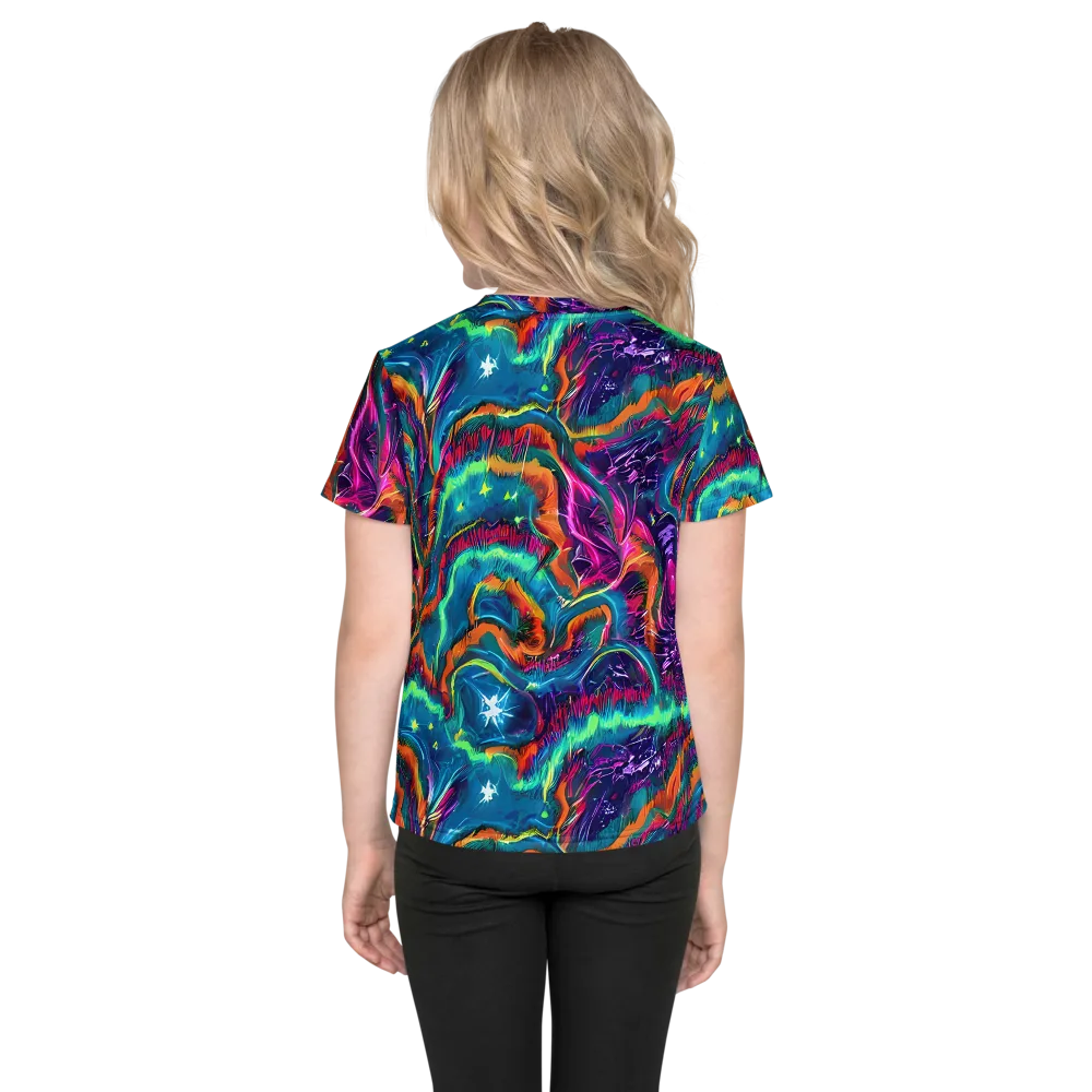 Dreamwave Bloom on Kids Crew Neck T-Shirt — Back