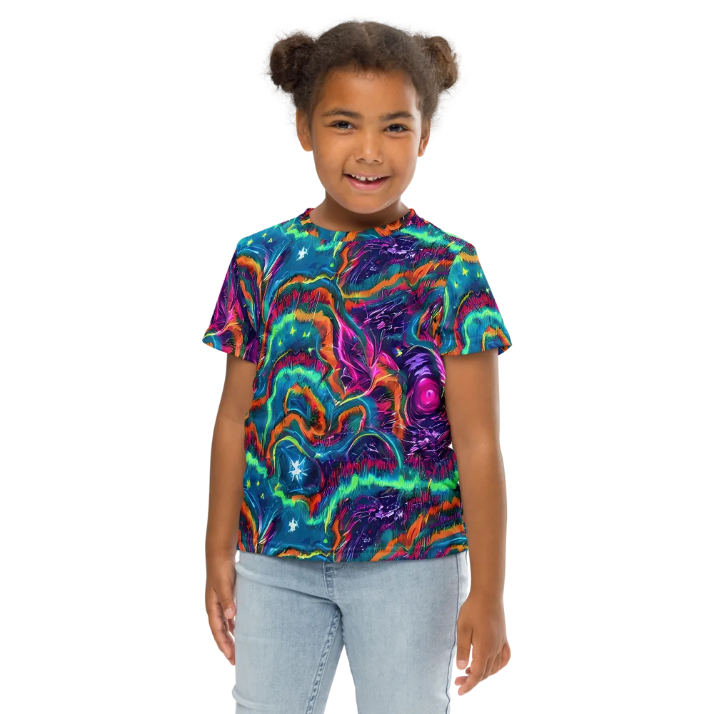 Dreamwave Bloom on Kids Crew Neck T-Shirt — Front