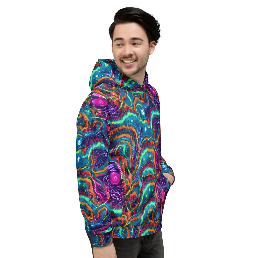 Dreamwave Bloom on Hoodie — Right