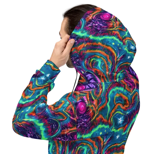 Dreamwave Bloom on a Hoodie