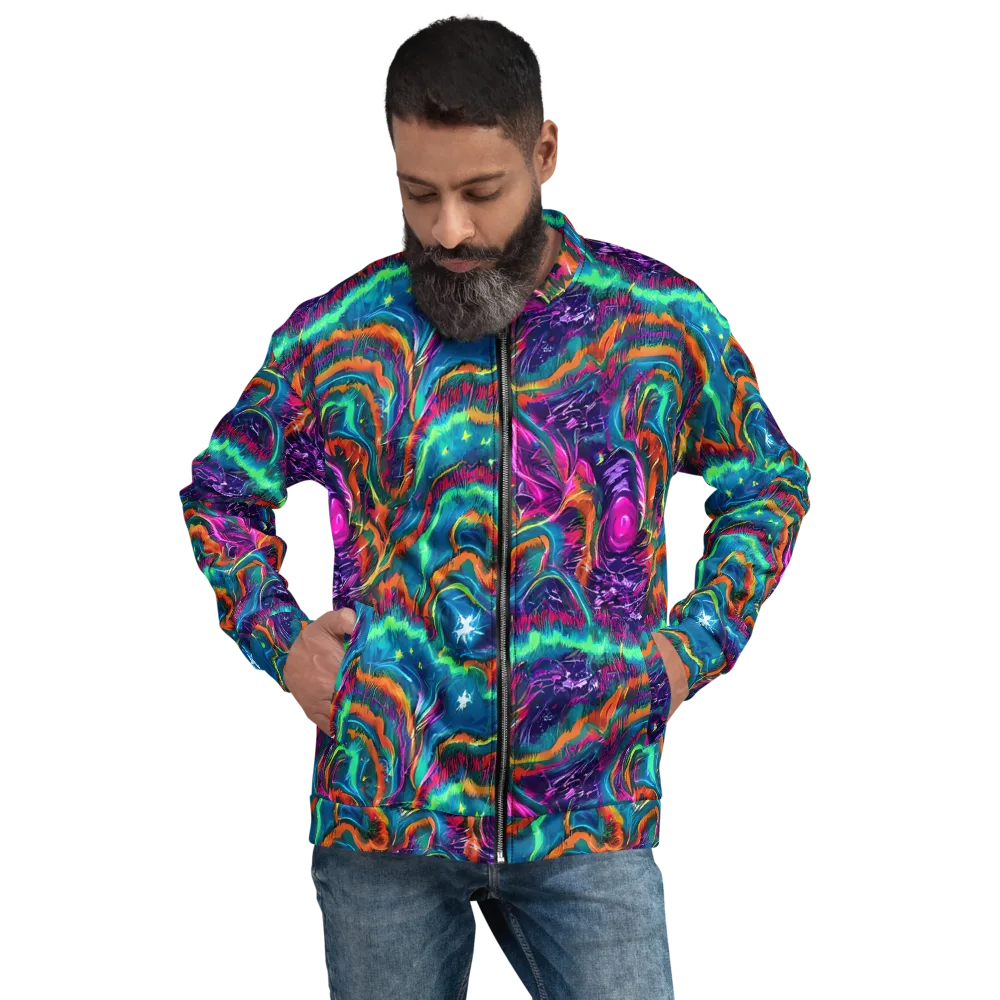 Dreamwave Bloom on Bomber Jacket — Front
