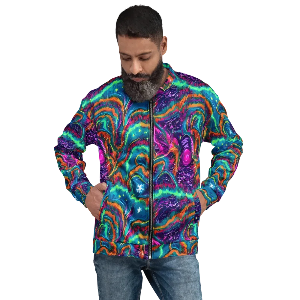 Dreamwave Bloom on Bomber Jacket — Front
