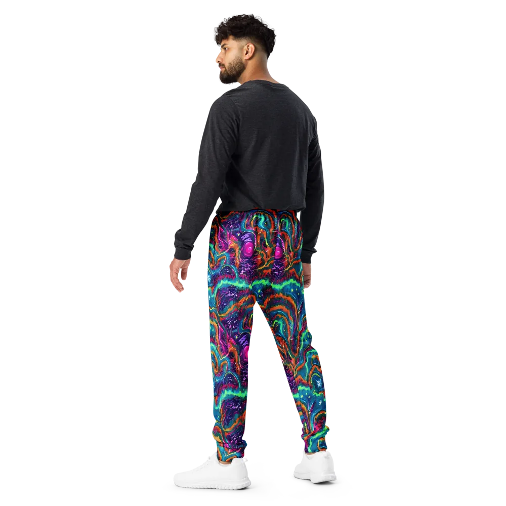 Dreamwave Bloom on Men's Joggers — Back
