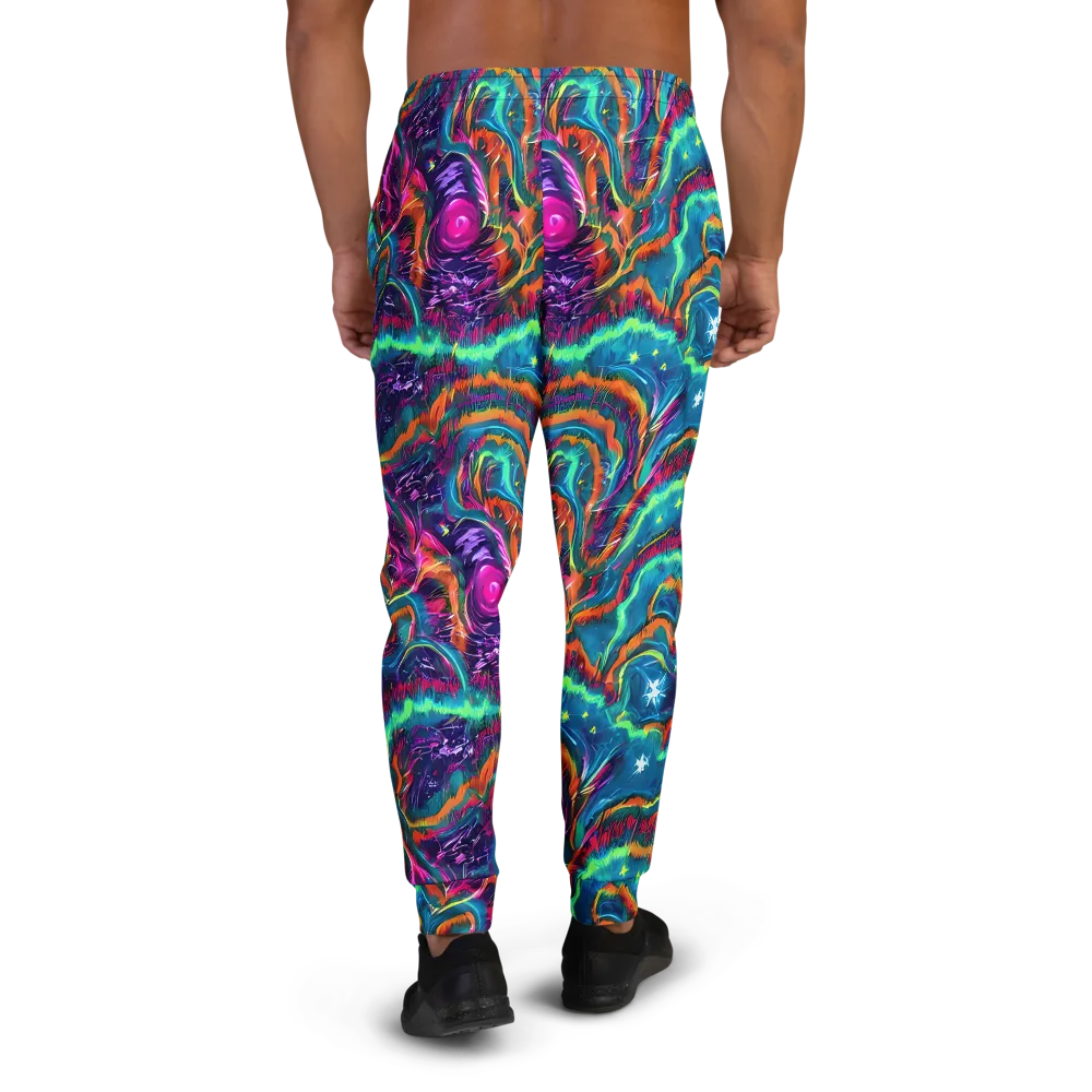 Dreamwave Bloom on Men's Joggers — Back